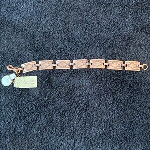 7.5 inch copper bracelet american made link aztec
